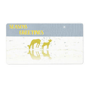 Deer Reflection-Star-Your Custom Shipping Labels