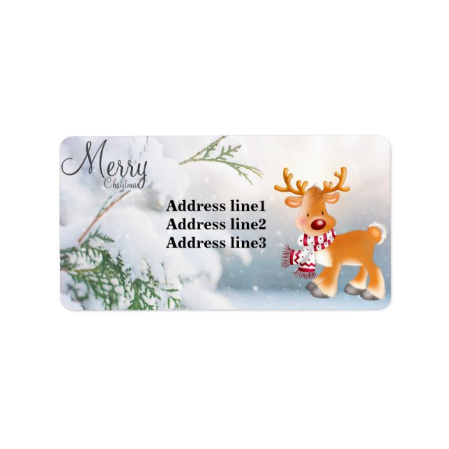 Deer Return Address Label (Front)