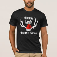 Deer Santa Define Good Christmas Hunting Antlers