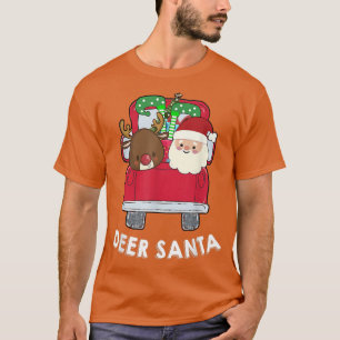 Deer Santa Holiday Present Pun Joke Humour Funny C T-Shirt