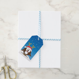 Deer Santa Owl Gift Tags