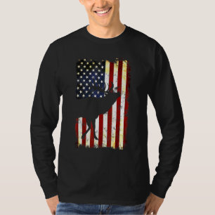 Deer Silhouette American Flag 4th Of July T-Shirt