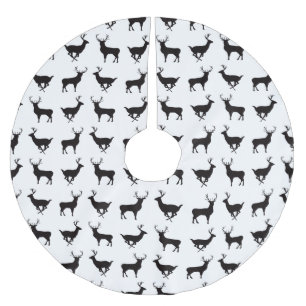 Deer Silhouette Christmas Tree Skirt