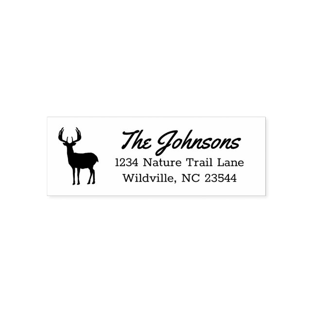 Deer Silhouette Hunting Nature Self-inking Stamp (Design)