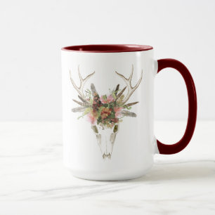 Deer Skull & Flowers Mug
