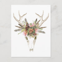 Deer Skull & Flowers