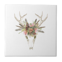 Deer Skull & Flowers