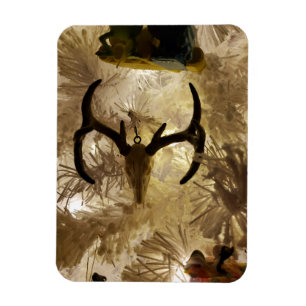 deer skull ornament white Christmas tree Magnet