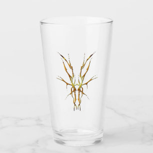 Deer Skull Tribal Design for deer Hunters gold Glass