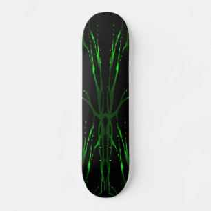 Deer Skull Tribal Tattoo skateboard - green