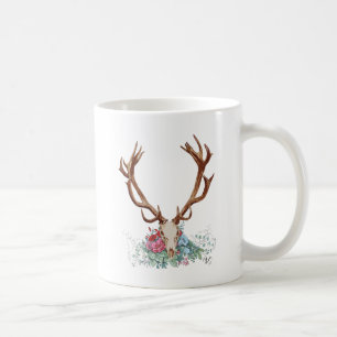 Deer Skull With Flowers 2 Coffee Mug