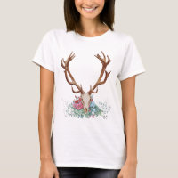 Deer Skull With Flowers 2