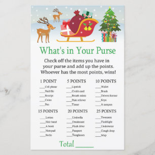 Deer sleigh with presents What's in your purse