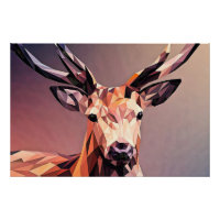 Deer Small Poly Art Design 
