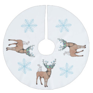 Deer Snowflake Tree Skirt