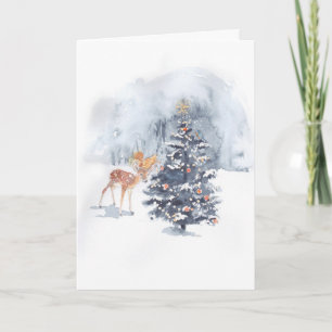 Deer & Squirrel Decorate Note Card