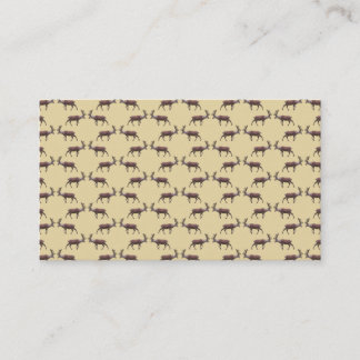Deer Stag Pattern on Beige. Business Card