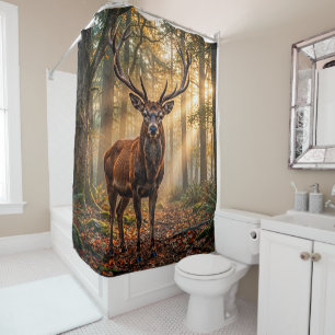 Deer Stag Shower Curtain
