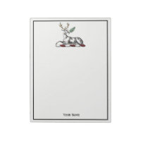 Deer Stag with Fern Heraldic Crest Emblem