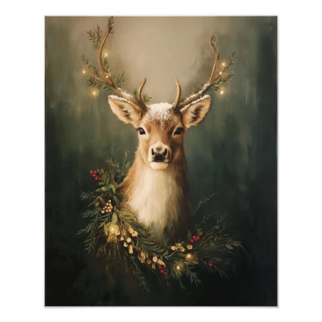 Deer Tartan Christmas Poster (Front)