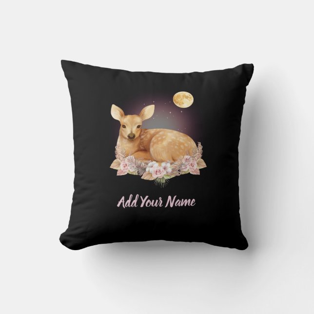 Deer Throw Pillow (Front)