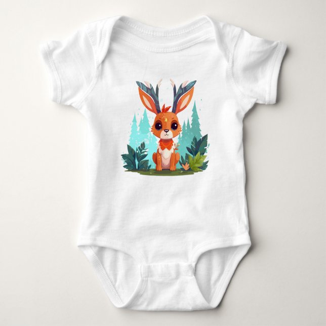 Deer Totem Baby Bodysuit (Front)