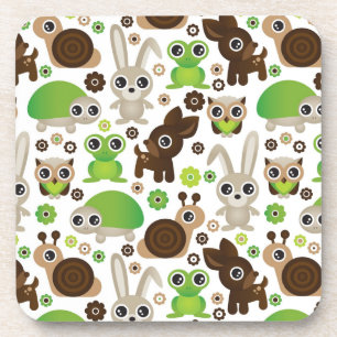 deer turtle bunny animal wallpaper coaster