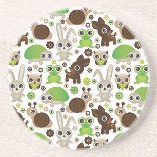 deer turtle bunny animal wallpaper coaster