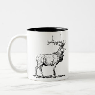Deer Two-Tone Coffee Mug