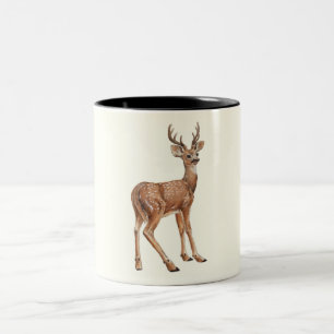 Deer Two-Tone Coffee Mug