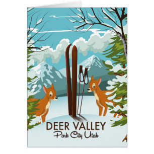 Deer Valley Park City Utah ski Travel poster