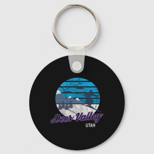 Deer Valley Park City Utah Usa Skiing Snowboarding Key Ring
