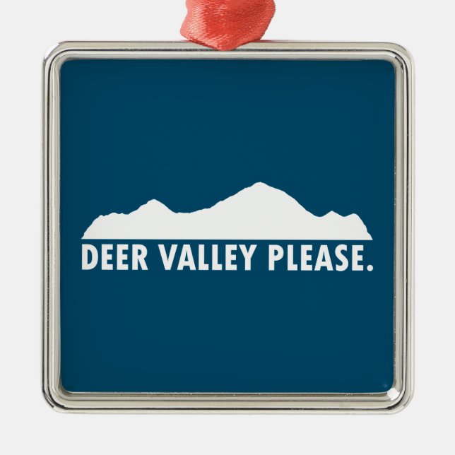 Deer Valley Please Metal Tree Decoration (Front)