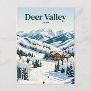 Deer Valley Resort USA Postcard