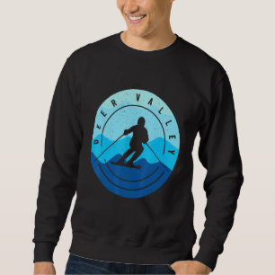 Deer Valley Ski Skiing Snowboard Skier Winter Snow Sweatshirt