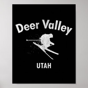 Deer Valley Skiing Tee Utah Ski Poster