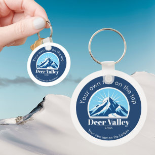 Deer Valley Utah ski area keepsake  Key Ring