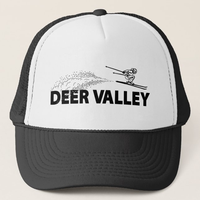 Deer Valley Utah Ski Jumper Trucker Hat (Front)