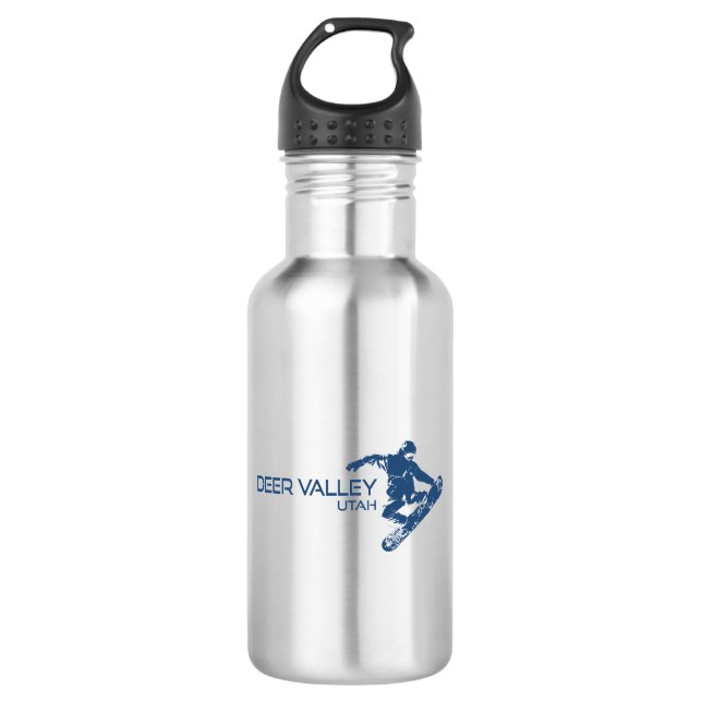 Deer Valley Utah Snowboarder 532 Ml Water Bottle (Front)