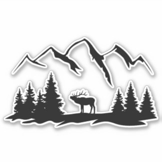 Deer Vinyl Sticker.