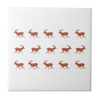 Deer Walking Festive Pattern Tile