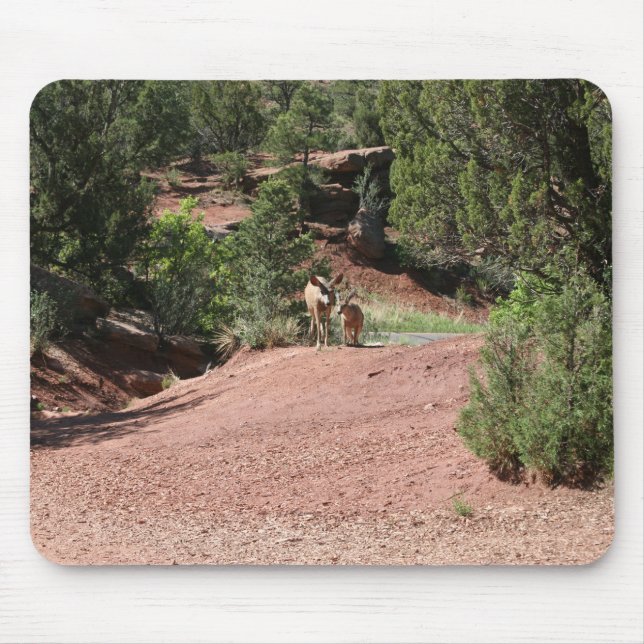 Deer Walking Two Mouse Pad (Front)