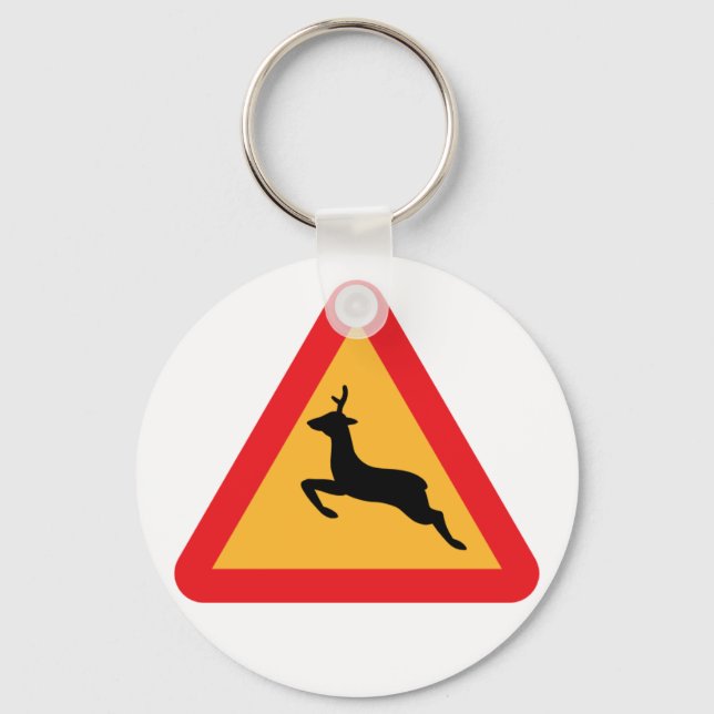 Deer Warning keychain (Front)