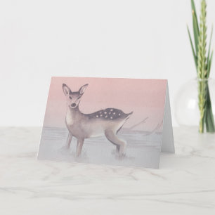 "Deer" Watercolor Sketch Greeting Card