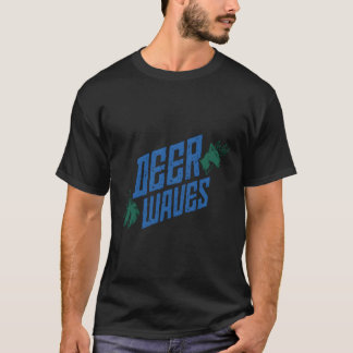 Deer Wave Basketball Buck Aggressive Style T-Shirt