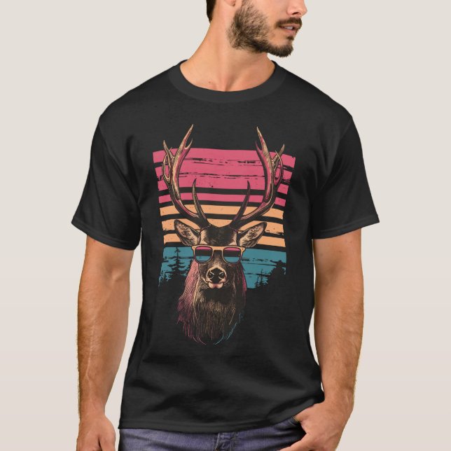 deer wearing sunglasses T-Shirt (Front)