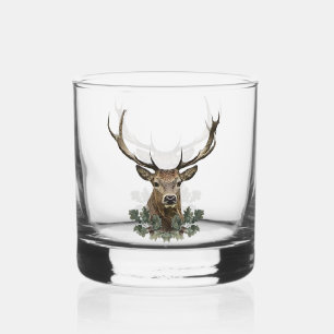 Deer whiskey glass