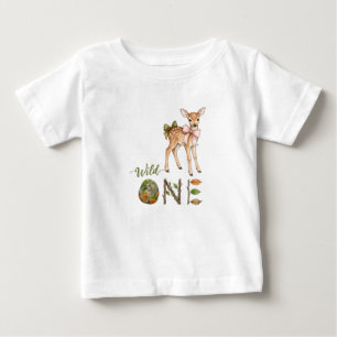 Deer Wild One Baby First 1st Birthday T-Shirt