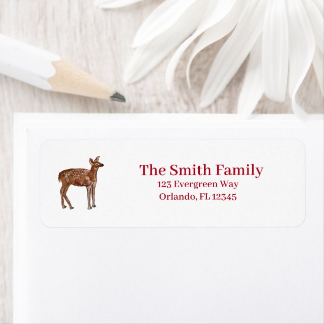 Deer Wilderness Illustration Return Address  (Insitu)