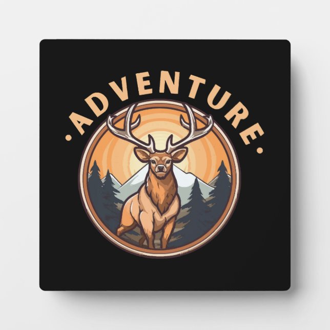 Deer - Wildness - Camping - Adventure Plaque (Front)